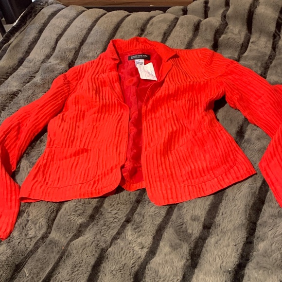 Jones New York Jackets & Blazers - #444 NWOT Red “Jones New York”Textured Blazer